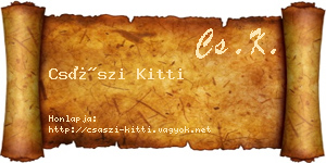 Császi Kitti névjegykártya